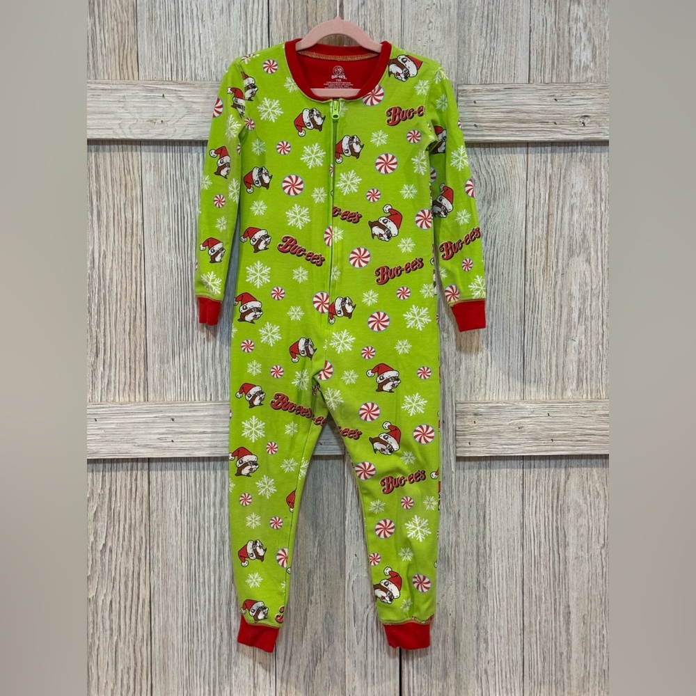 Buc-ee's Green Holiday Onesie Sz YXS